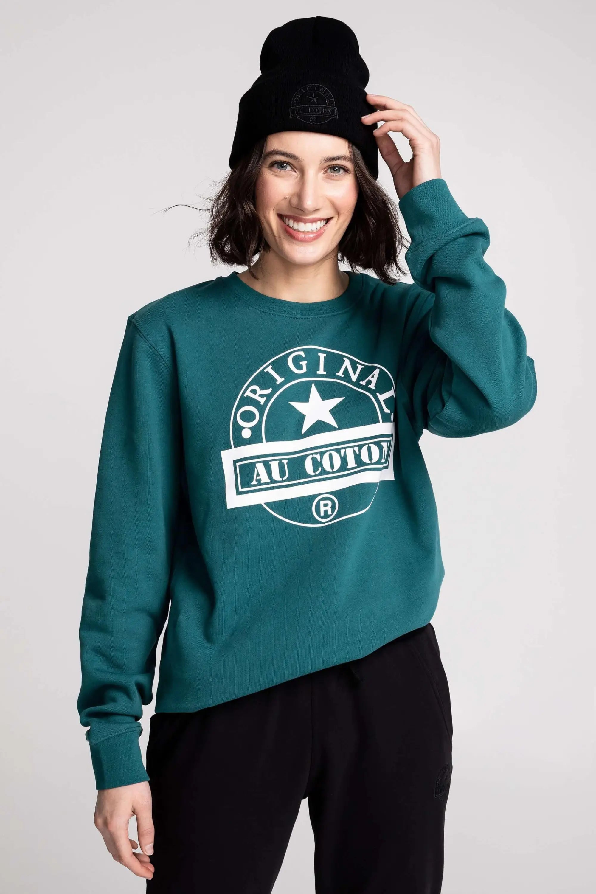 Nouveau! Chandail unisexe col rond Original - Original Au Coton