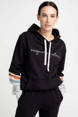 Hoodie unisexe bandes colorées - Original Au Coton
