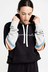 Hoodie unisexe bandes colorées - Original Au Coton