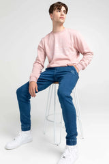 Jogger unisexe denim envers ratiné - Original Au Coton