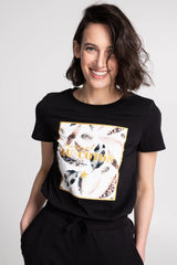 Nouveau! T-shirt imprimé Rectangle - Original Au Coton