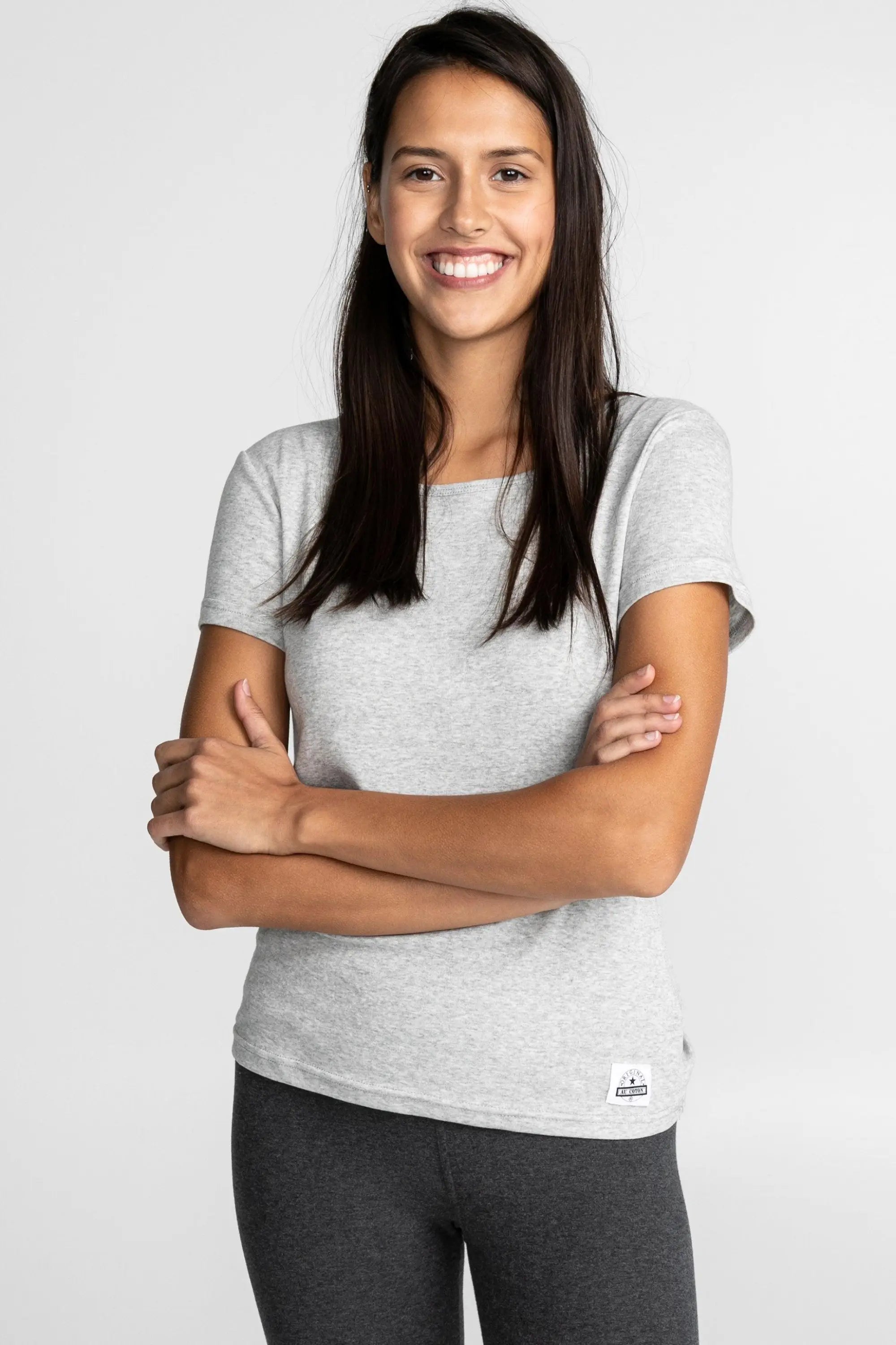 T-shirt uni côtelé - Original Au Coton