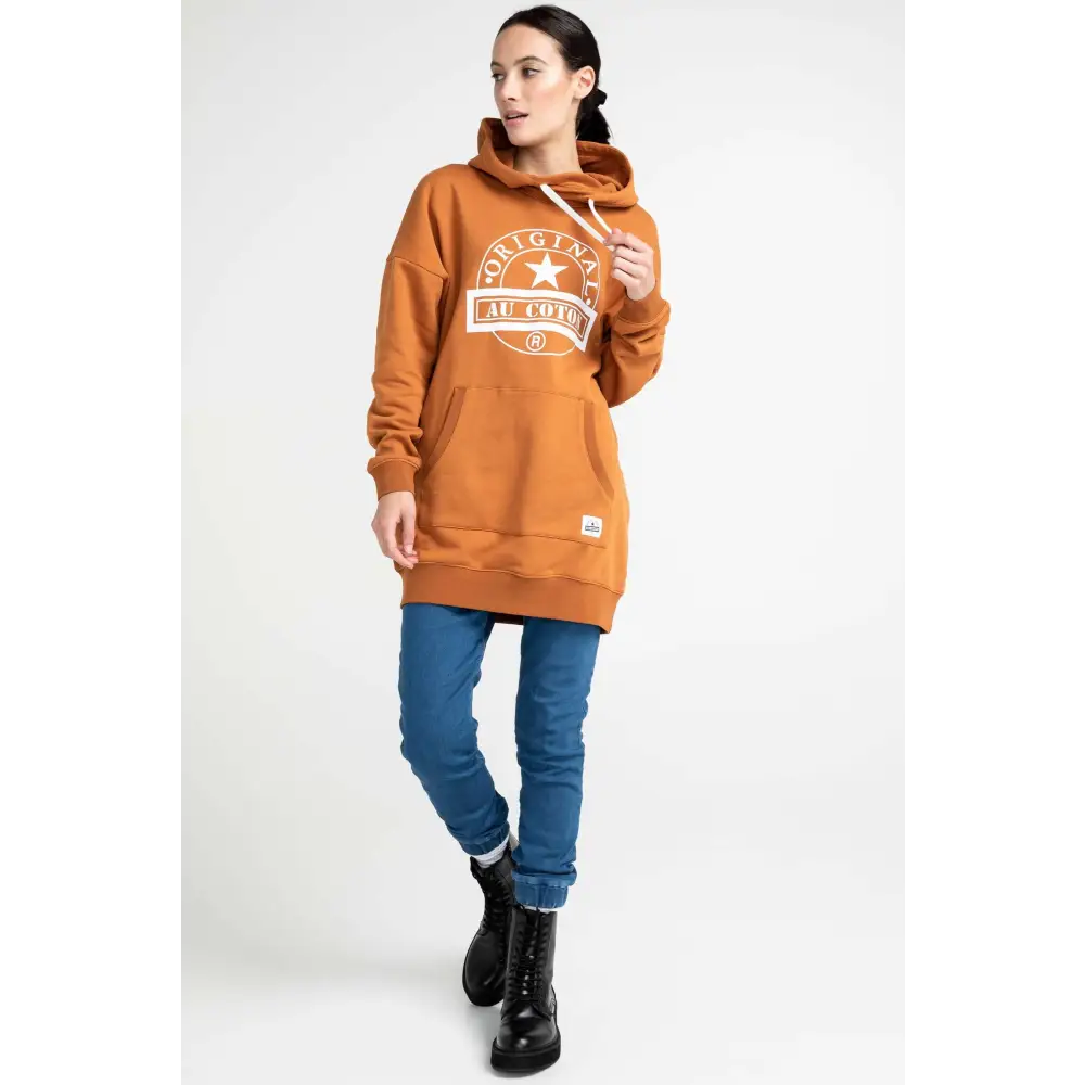 Hoodie long col croisé Original - Original Au Coton