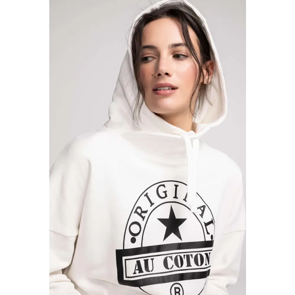 Nouveau! Hoodie long col croisé Original - Original Au Coton