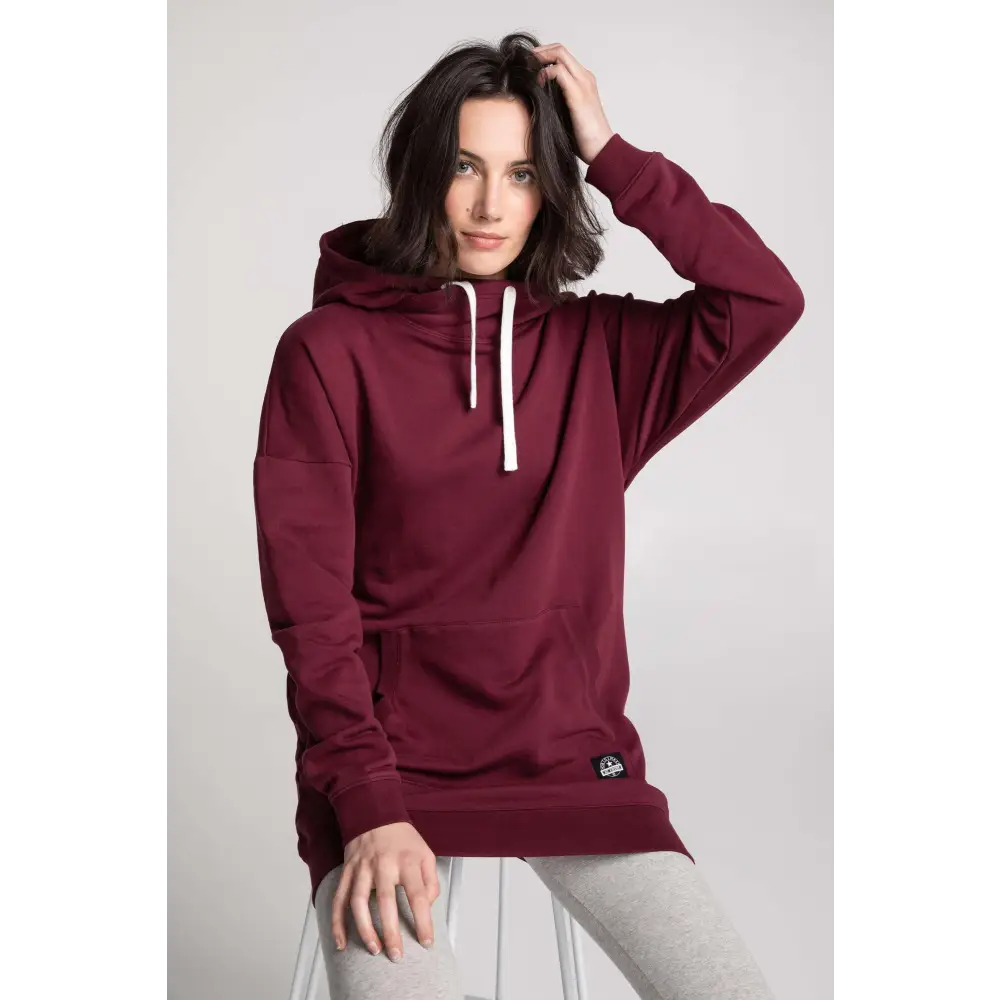 Nouveau! Hoodie long col croisé uni - Original Au Coton