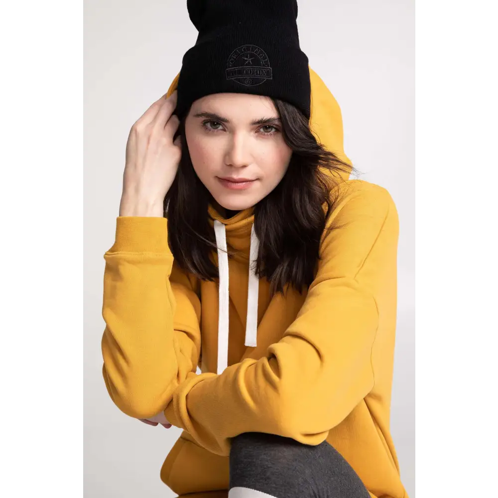 Nouveau! Hoodie long col croisé uni - Original Au Coton