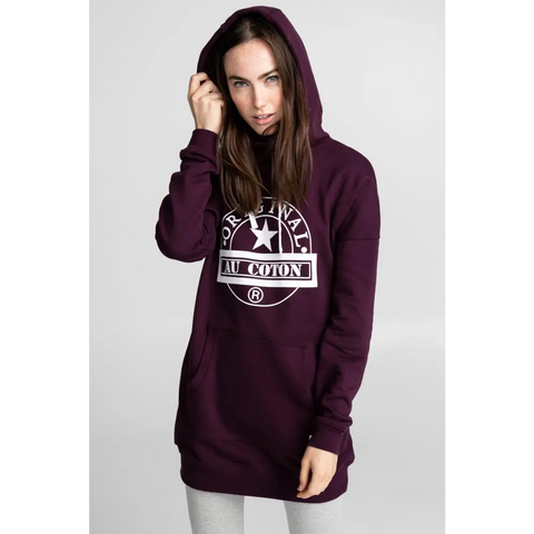 Hoodie long uni - Original Au Coton