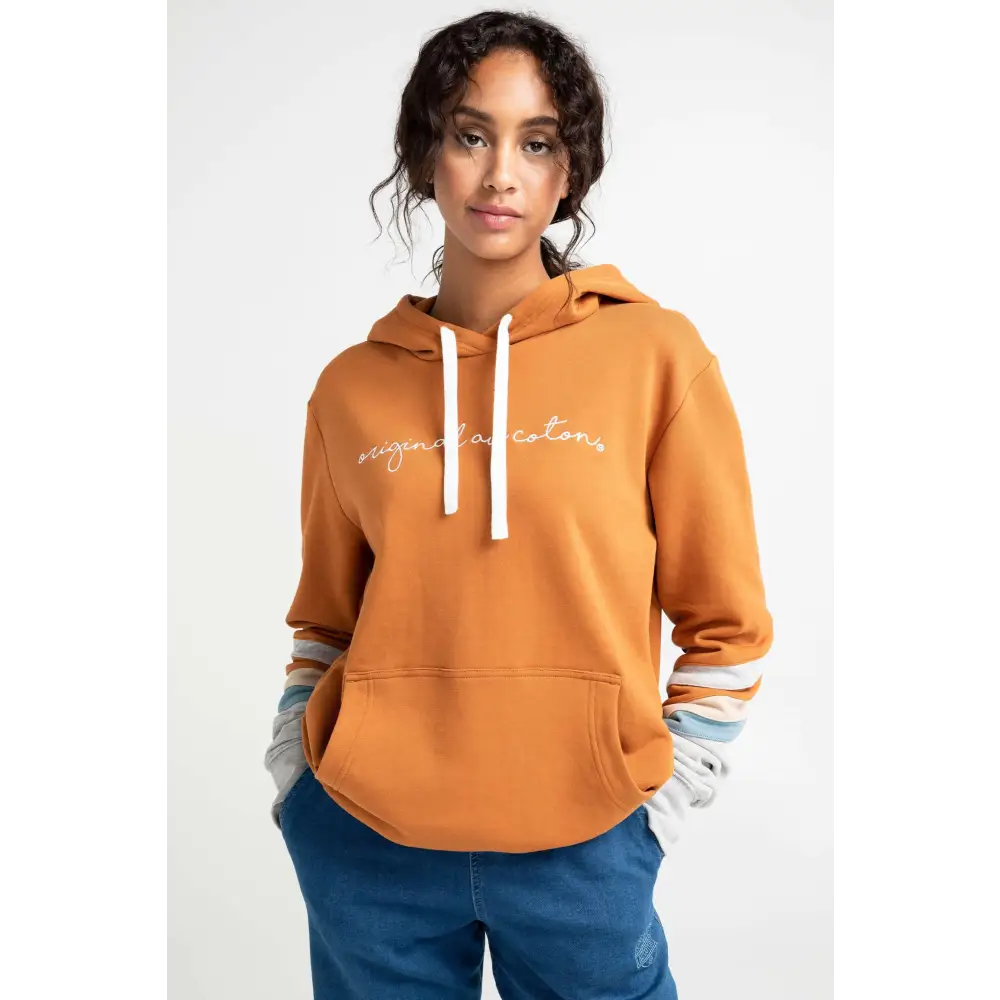 Hoodie unisexe bandes colorées - Original Au Coton