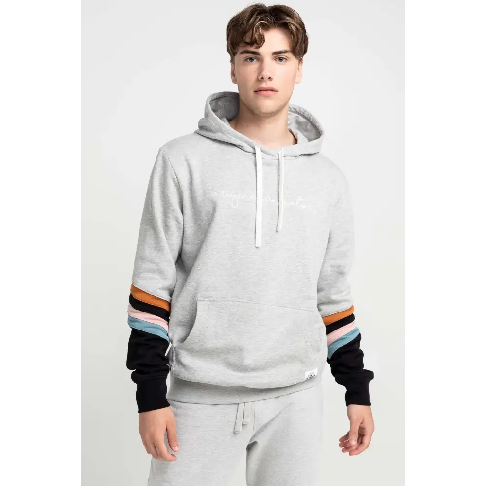 Hoodie unisexe bandes colorées - Original Au Coton