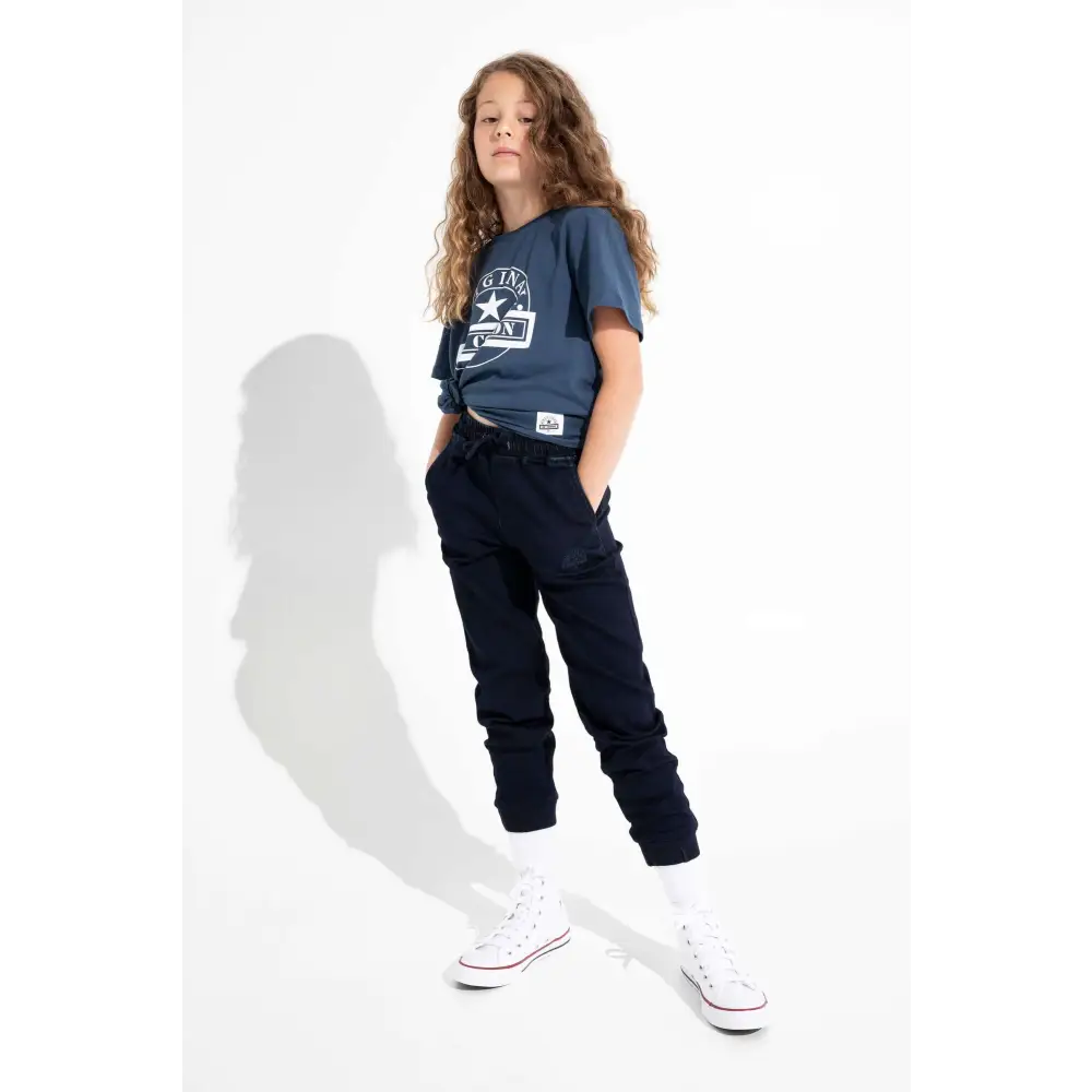 Jogger unisexe denim envers ratiné pour enfant - Original Au Coton