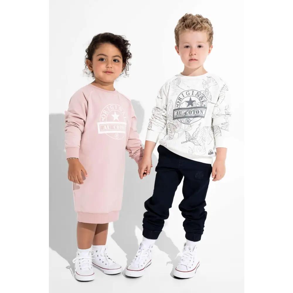 Jogger unisexe denim envers ratiné pour enfant - Original Au Coton