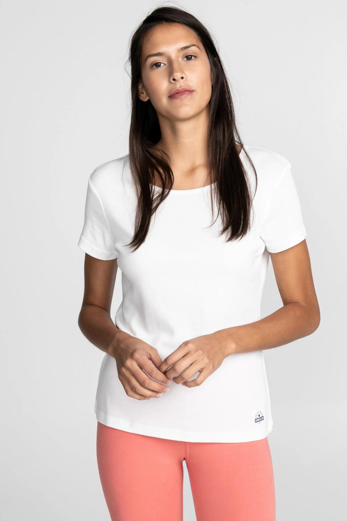 T-shirt uni côtelé - Original Au Coton