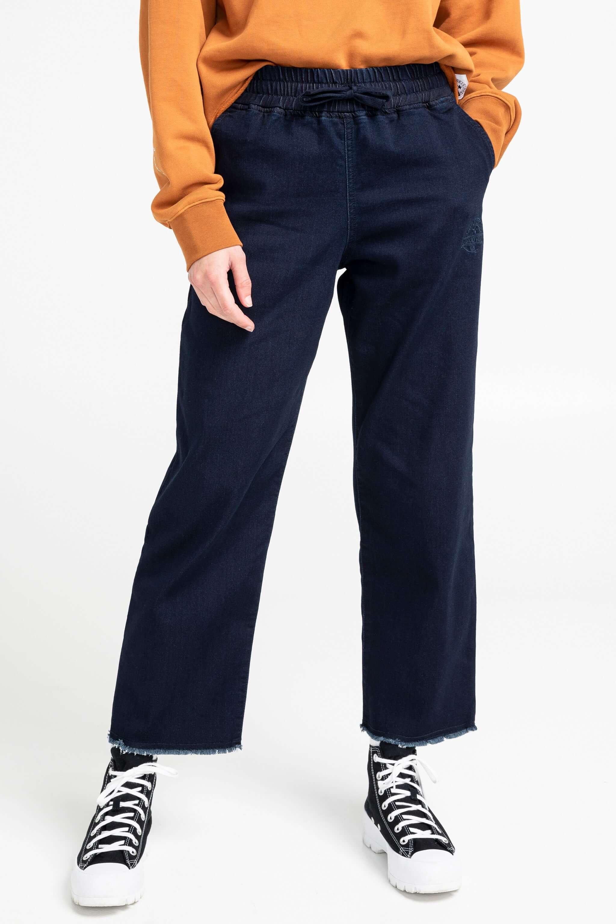 Pantalon ample denim envers ratiné - Original Au Coton