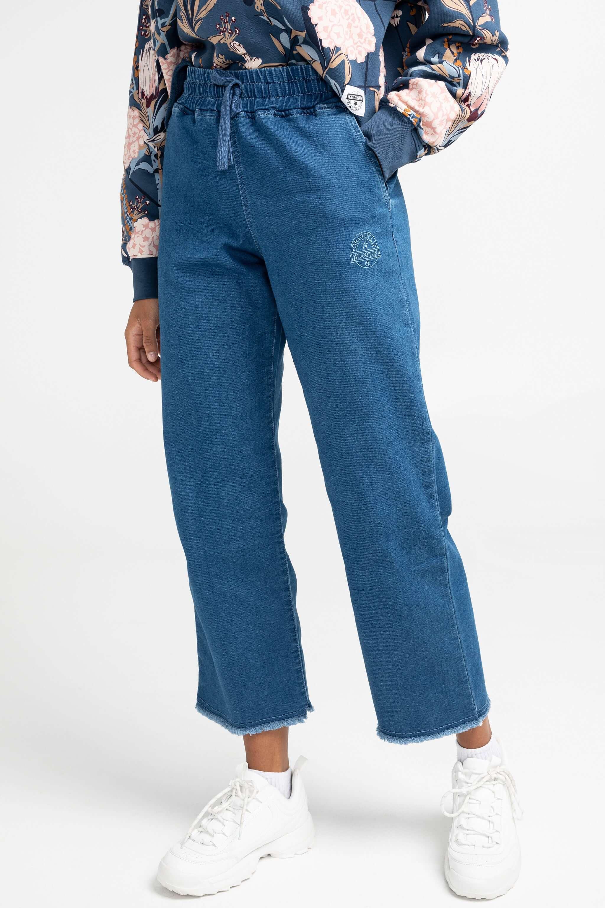 Pantalon ample denim envers ratiné - Original Au Coton