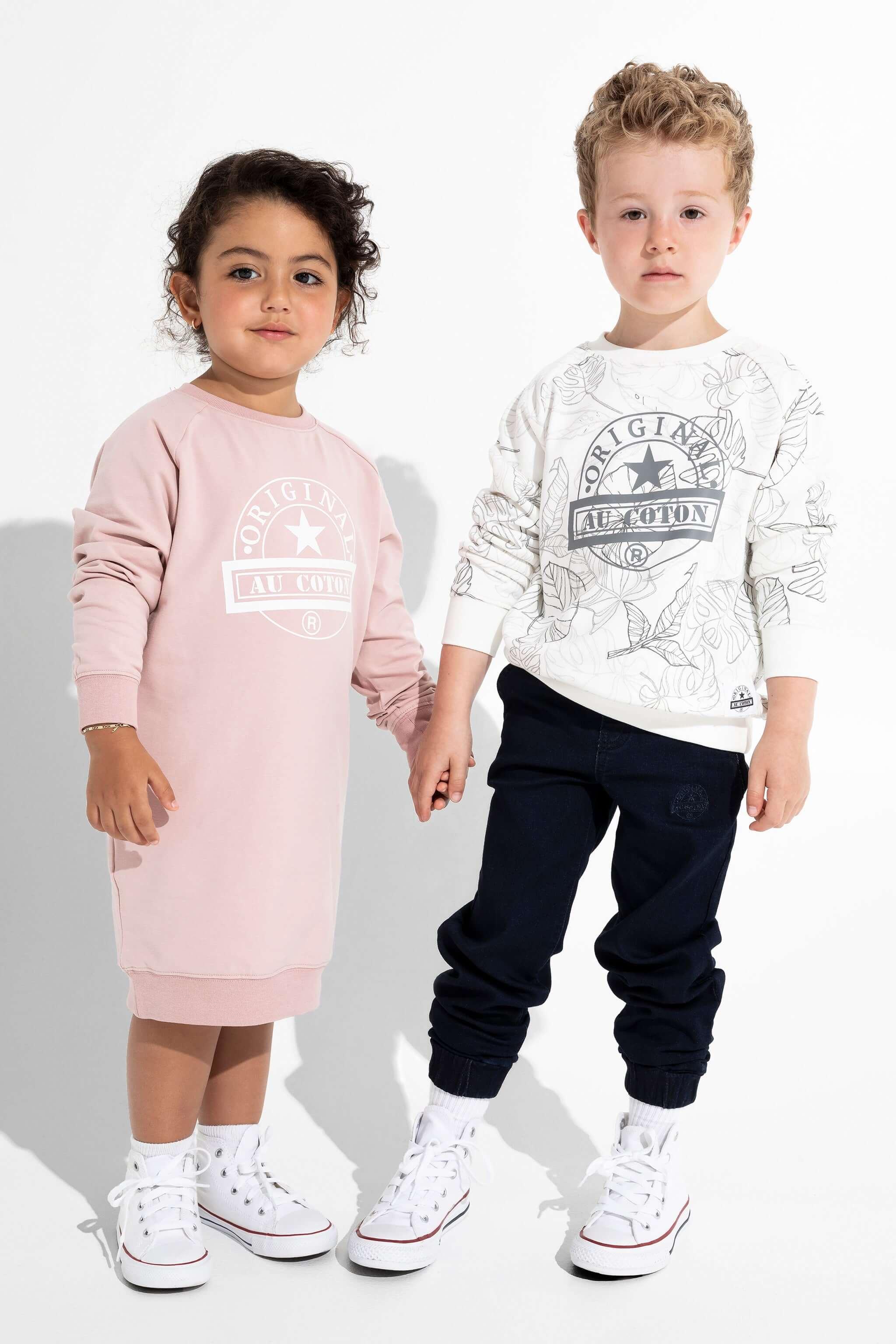 Jogger unisexe denim envers ratiné pour enfant - Original Au Coton