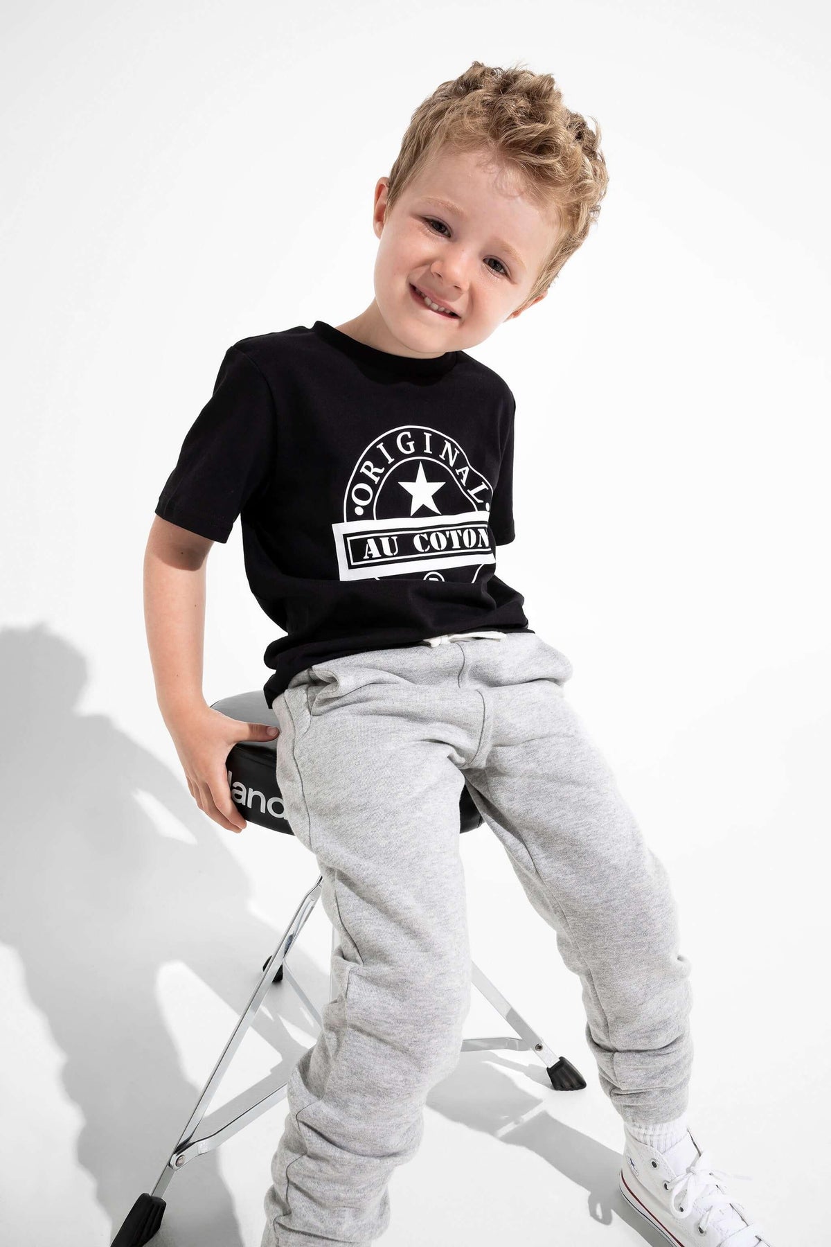 Pantalon unisexe en coton ouaté pour enfant - Original Au Coton