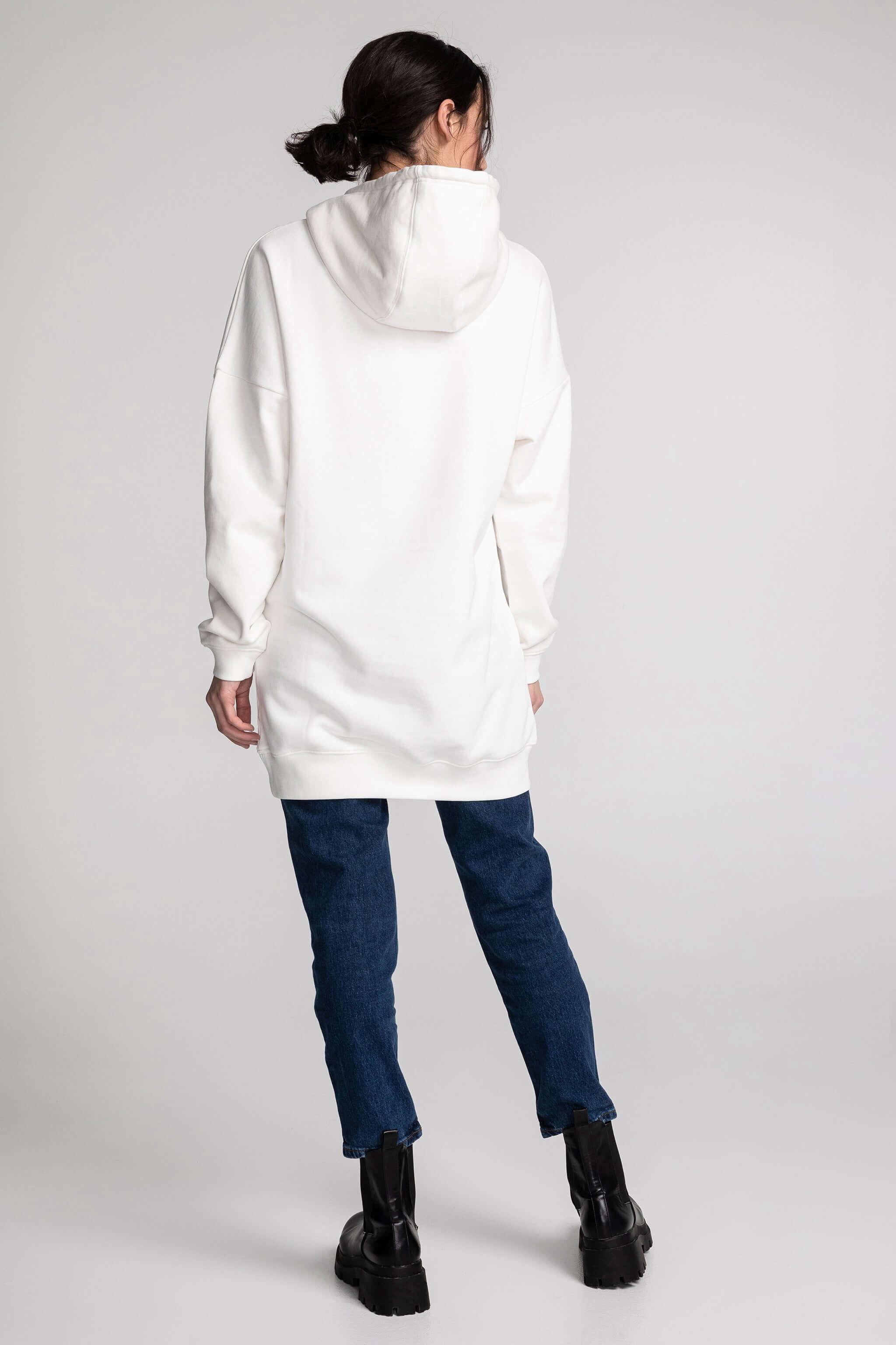 Nouveau! Hoodie long col croisé uni - Original Au Coton