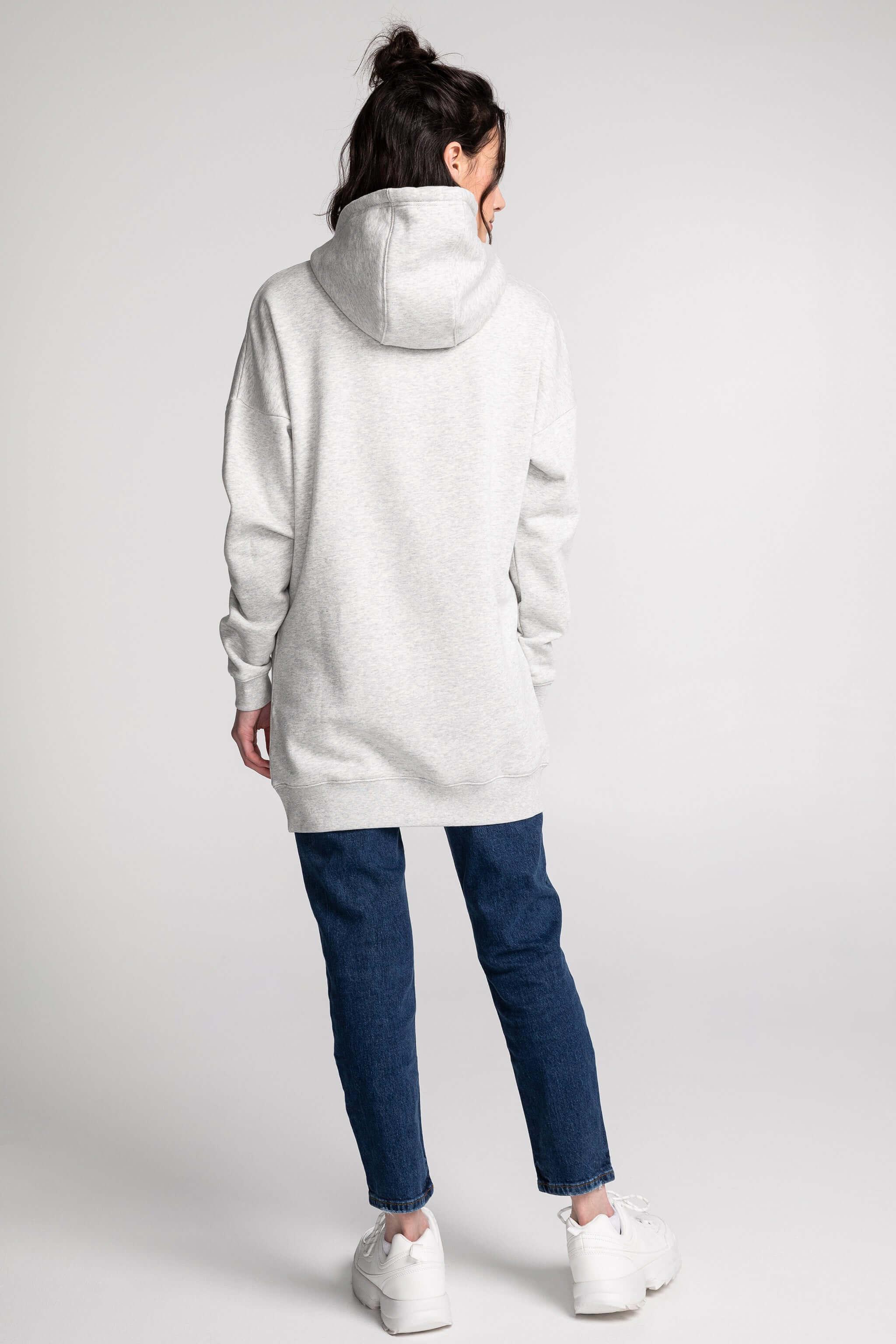 Nouveau! Hoodie long col croisé uni - Original Au Coton