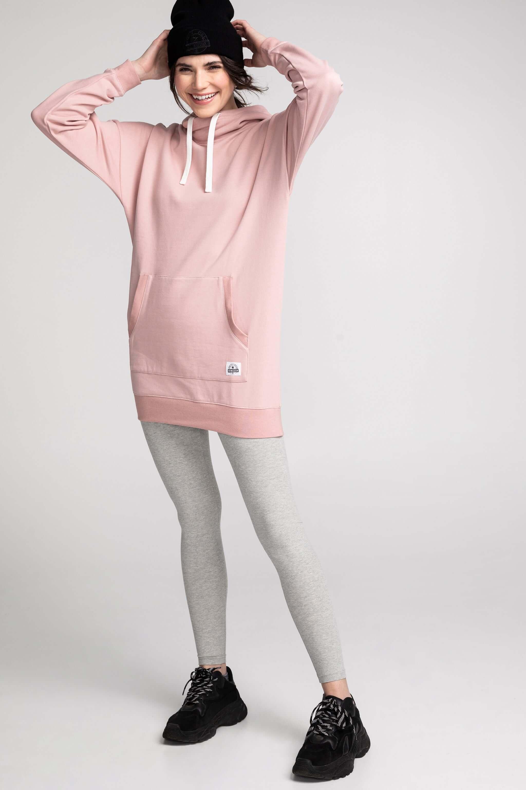 Nouveau! Hoodie long col croisé uni - Original Au Coton