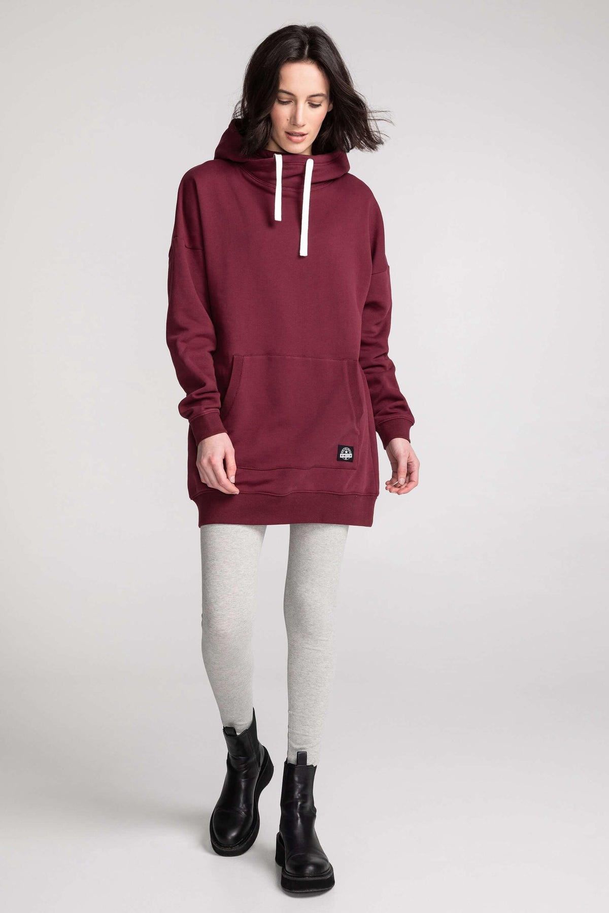 Nouveau! Hoodie long col croisé uni - Original Au Coton