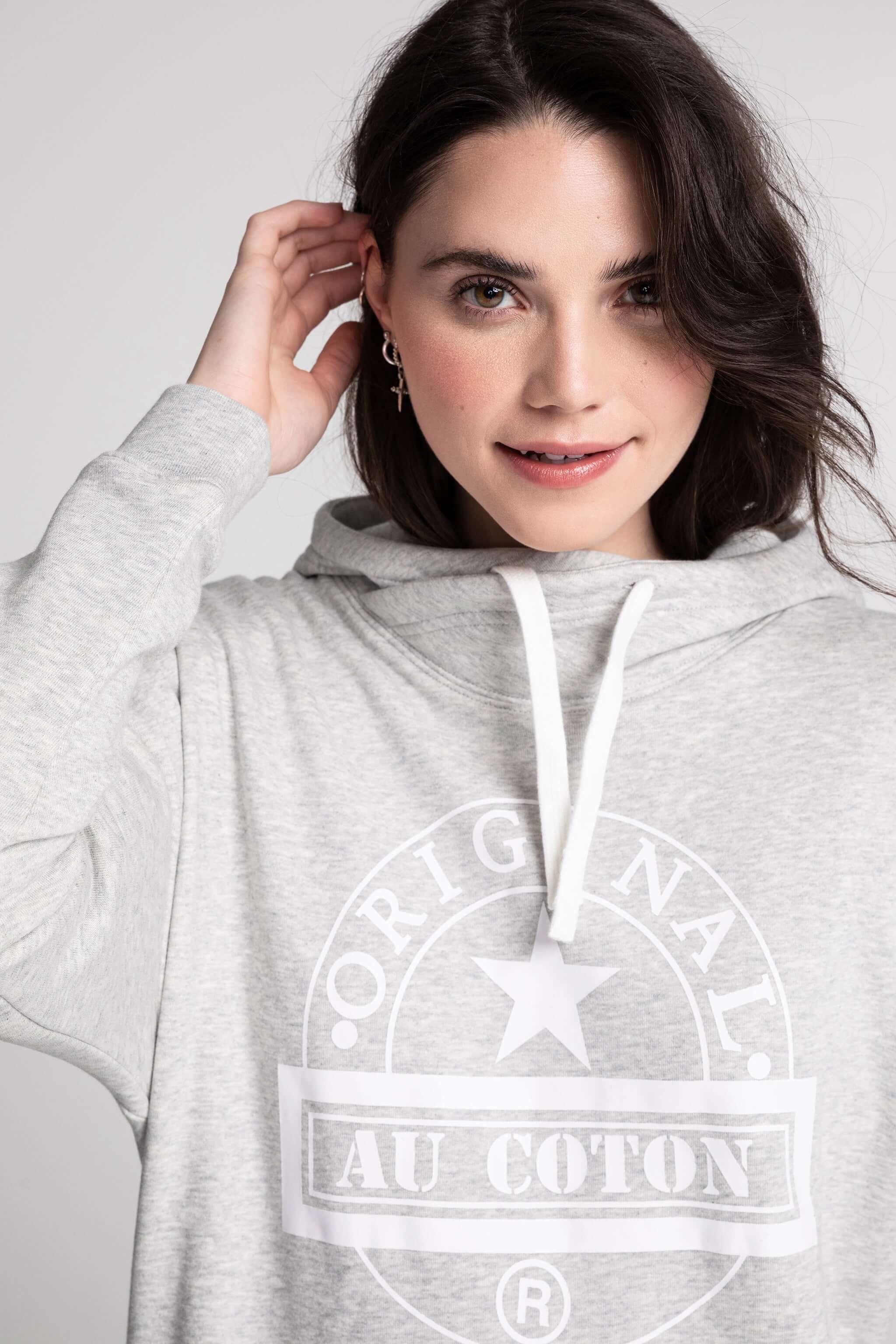 Nouveau! Hoodie long col croisé Original - Original Au Coton