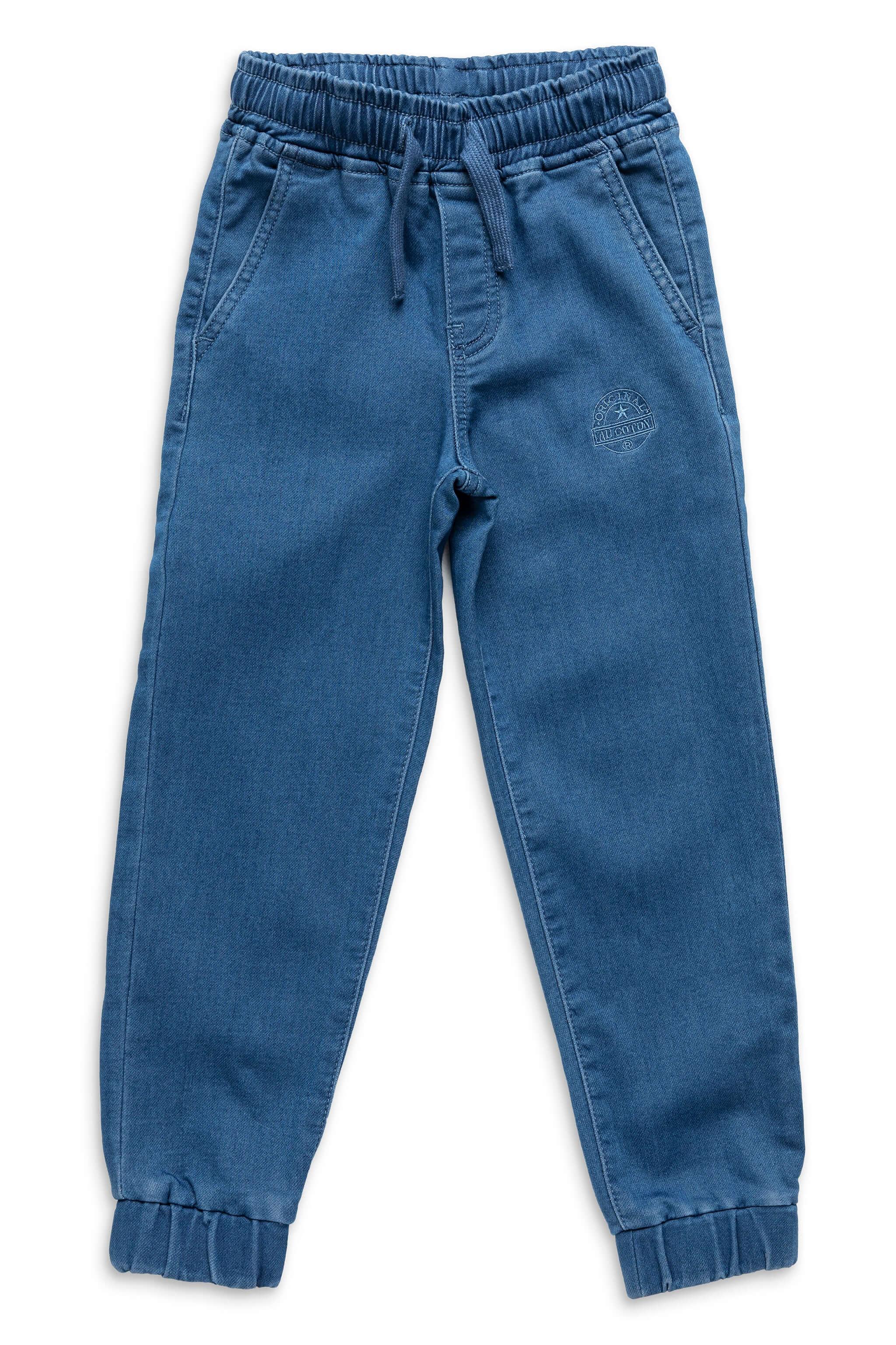 Jogger unisexe denim envers ratiné pour enfant - Original Au Coton