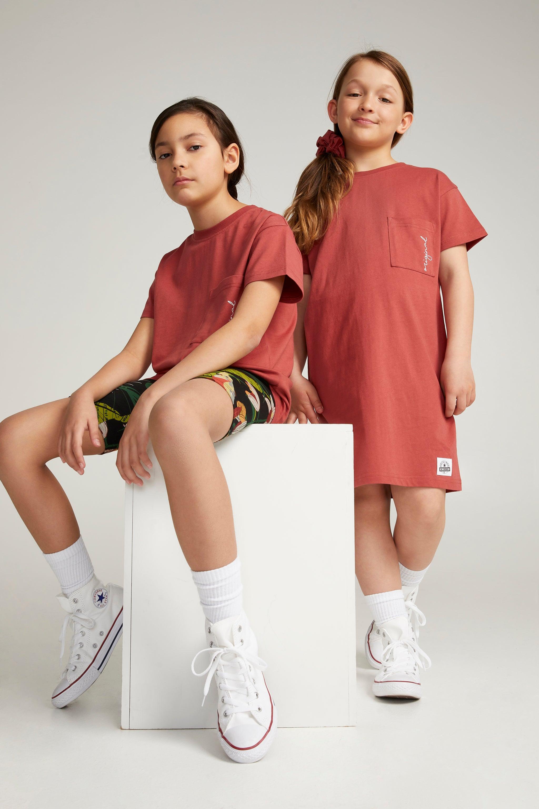 Robe t-shirt à poche pour enfant - Original Au Coton