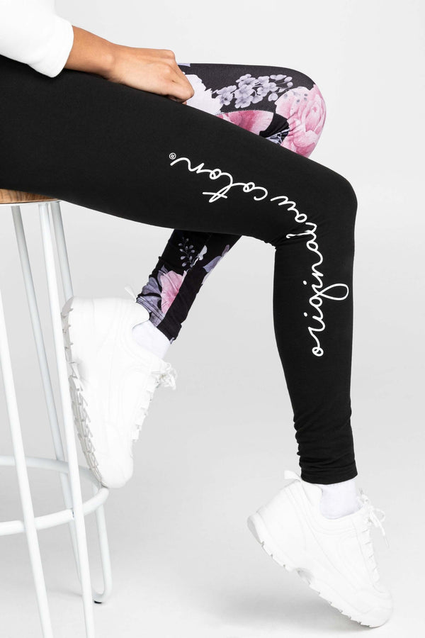 Legging imprimé unilatéral Calligraphie - Original Au Coton